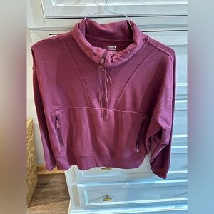 Old Navy Active Maroon Cropped Jacket